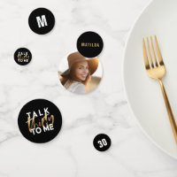 Gold black photo 30th birthday modern party decor