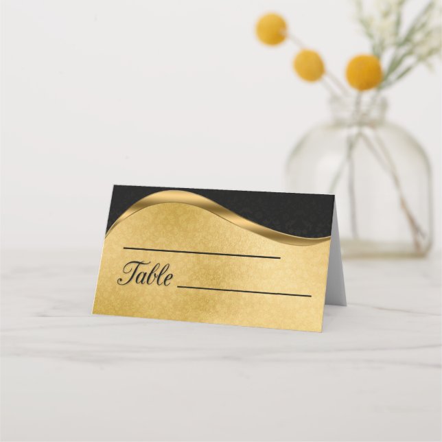 Gold-black Place Card (Front)