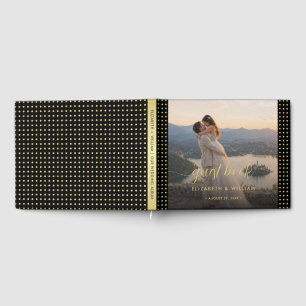 Gold & Black Polka Dot Personalised wedding Guest Book