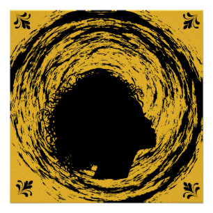 Gold & Black Poster
