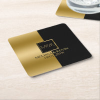 Gold & Black Slick Geometric Design