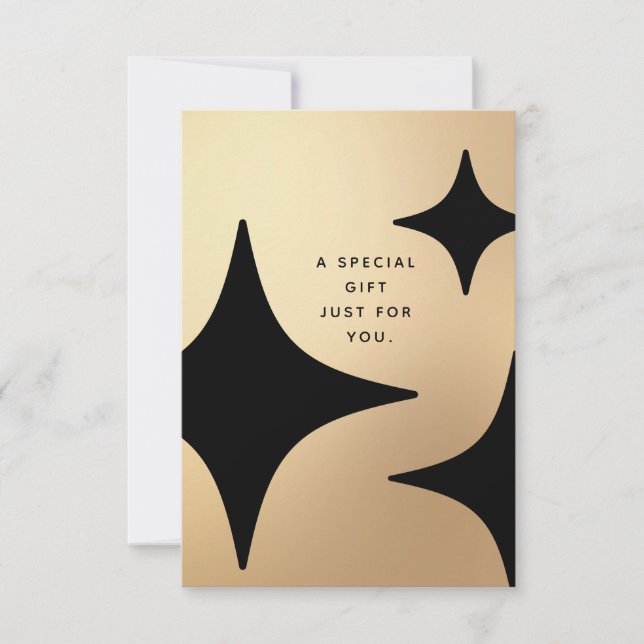Gold Black Stars Gift Certificate (Front)