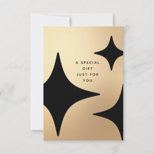 Gold Black Stars Gift Certificate