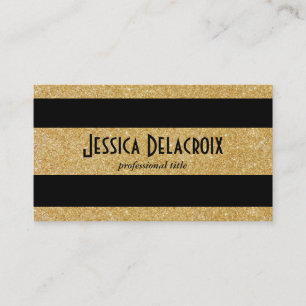Gold & Black Stripes Business Card