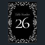 Gold & Black Swirl Gothic Wedding Table Number<br><div class="desc">Our beautiful swirl design lends a modern element to this purple and black gothic wedding collection.  Perfect for a dark themed wedding or Halloween affair.</div>