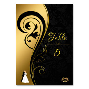 Gold-black Table Number