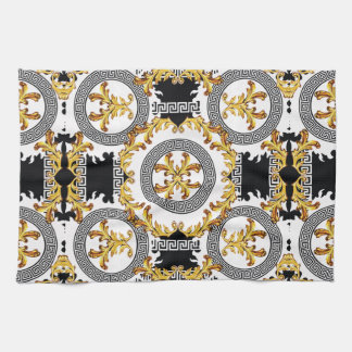 Gold black tea towel