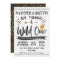 Gold Black Twins Wild One Birthday Invitation