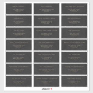 Gold & Black Velvet Imitation Guest Address Labels