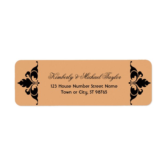 Gold Black Vintage Modern Art Deco Wedding (Front)