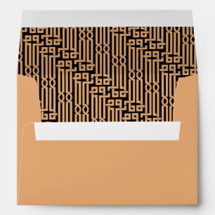 Gold Black Vintage Modern Art Deco Wedding Envelopes