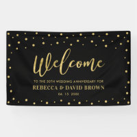 Gold & Black | Welcome Wedding Anniversary Party