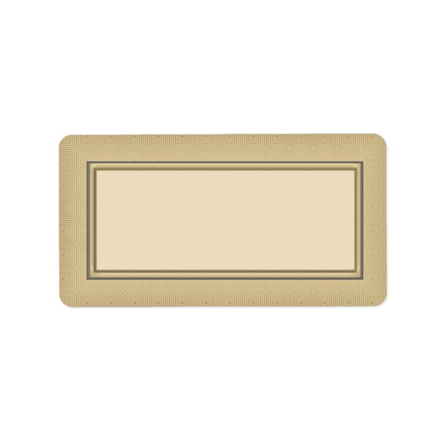 Gold Blank Address Labels (Front)