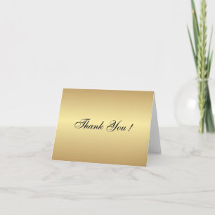 Gold Blank Thank You Cards