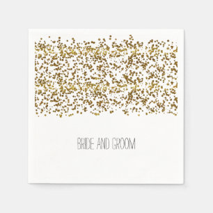 Gold Bling Glitter Confetti Napkin