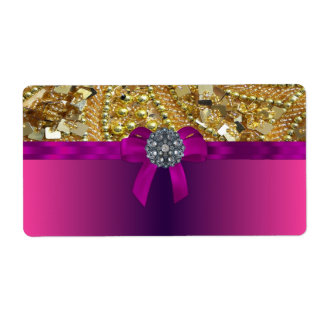 Gold bling & magenta