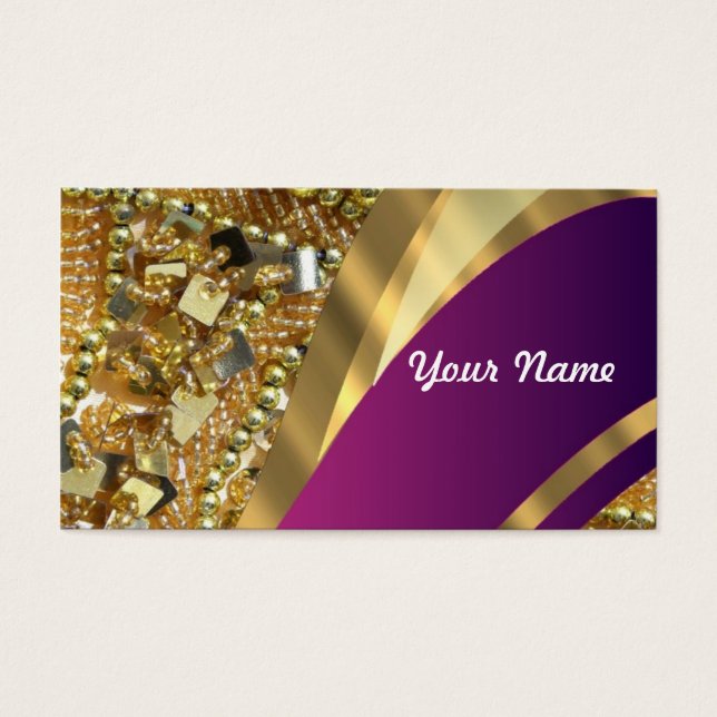 Gold bling & magenta swirl (Front)