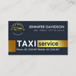 Gold Blocks Taxi Driver Transport  Business Card