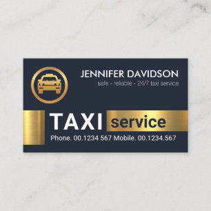 Gold Blocks Taxi Driver #ZazzleMade Cab Transport Business Card
