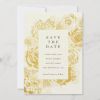 Gold Blooms FAUX Foil