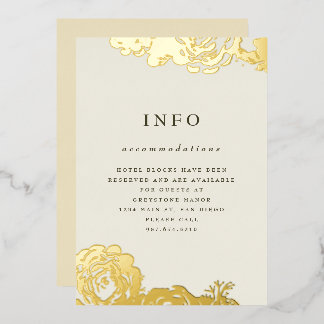 Gold Blooms Invitation