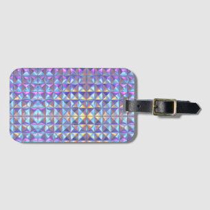 Gold, Blue and Purple Iridescent Geometric 2 Luggage Tag