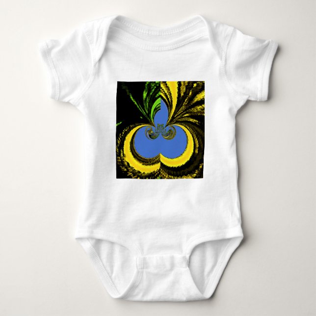 Gold Blue Baby Bodysuit (Front)