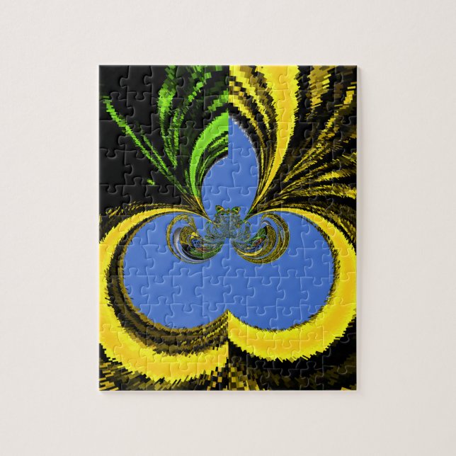 Gold Blue Jigsaw Puzzle (Vertical)