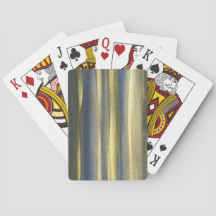 Gold Blue Lines Classic Playing Cards