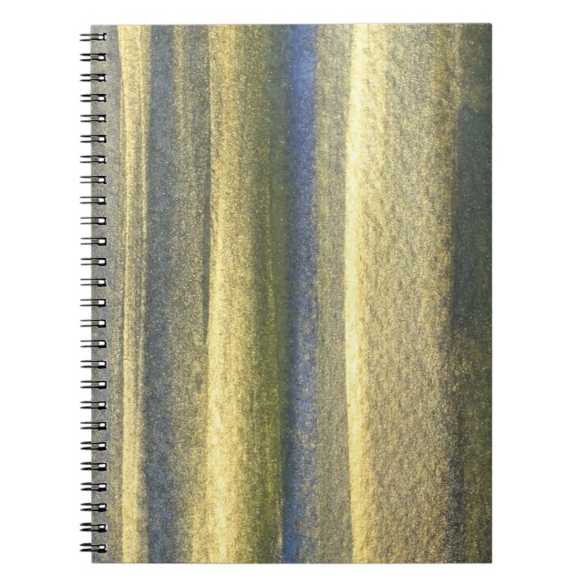 Gold Blue Lines Photo Notebook (80 Pages B&W) (Front)