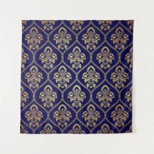 Gold & Blue: Luxury Damask Tapestry