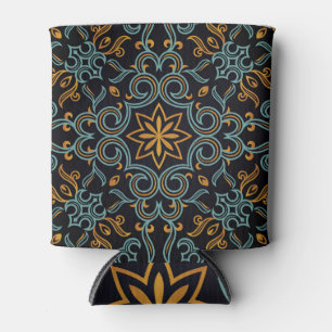 Gold & Blue: Ornamental Vintage Can Cooler