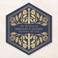 Gold Blue Royal Mediaeval Sword Wedding