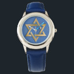 Gold Blue Star of David Art Panel<br><div class="desc">You are viewing The Lee Hiller Photography Art and Designs Collection of Home and Office Decor,  Apparel,  Gifts and Collectibles. The Designs include Lee Hiller Photography and Mixed Media Digital Art Collection. You can view her Nature photography at http://HikeOurPlanet.com/ and follow her hiking blog within Hot Springs National Park.</div>