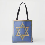 Gold Blue Star of David Art Panel Tote Bag<br><div class="desc">You are viewing The Lee Hiller Photography Art and Designs Collection of Home and Office Decor,  Apparel,  Gifts and Collectibles. The Designs include Lee Hiller Photography and Mixed Media Digital Art Collection. You can view her Nature photography at http://HikeOurPlanet.com/ and follow her hiking blog within Hot Springs National Park.</div>