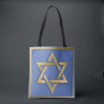 Gold Blue Star of David Art Panel Tote Bag<br><div class="desc">You are viewing The Lee Hiller Photography Art and Designs Collection of Home and Office Decor,  Apparel,  Gifts and Collectibles. The Designs include Lee Hiller Photography and Mixed Media Digital Art Collection. You can view her Nature photography at http://HikeOurPlanet.com/ and follow her hiking blog within Hot Springs National Park.</div>