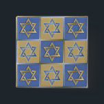 Gold Blue Star of David Art Panels 15 Cm Square Badge<br><div class="desc">You are viewing The Lee Hiller Designs Collection of Home and Office Decor,  Apparel,  Gifts and Collectibles. The Designs include Lee Hiller Photography and Mixed Media Digital Art Collection. You can view her Nature photography at http://HikeOurPlanet.com/ and follow her hiking blog within Hot Springs National Park.</div>