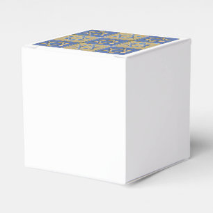 Gold Blue Star of David Art Panels Favour Box