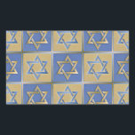 Gold Blue Star of David Art Panels Rectangular Sticker<br><div class="desc">You are viewing The Lee Hiller Designs Collection of Home and Office Decor,  Apparel,  Gifts and Collectibles. The Designs include Lee Hiller Photography and Mixed Media Digital Art Collection. You can view her Nature photography at http://HikeOurPlanet.com/ and follow her hiking blog within Hot Springs National Park.</div>