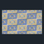 Gold Blue Star of David Art Panels Rectangular Sticker<br><div class="desc">You are viewing The Lee Hiller Designs Collection of Home and Office Decor,  Apparel,  Gifts and Collectibles. The Designs include Lee Hiller Photography and Mixed Media Digital Art Collection. You can view her Nature photography at http://HikeOurPlanet.com/ and follow her hiking blog within Hot Springs National Park.</div>