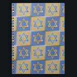 Gold Blue Star of David Art Panels Spiral Notebook<br><div class="desc">You are viewing The Lee Hiller Designs Collection of Home and Office Decor,  Apparel,  Gifts and Collectibles. The Designs include Lee Hiller Photography and Mixed Media Digital Art Collection. You can view her Nature photography at http://HikeOurPlanet.com/ and follow her hiking blog within Hot Springs National Park.</div>