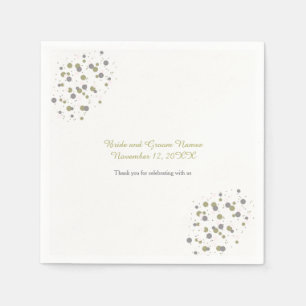 Gold Blush Confetti Dots Napkin
