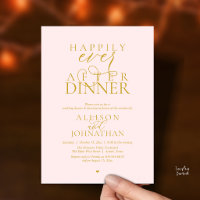 Gold Blush Happily Ever After Dinner Wedding
