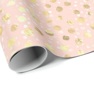 Gold Blush Pink Animal Print  Wrapping Paper