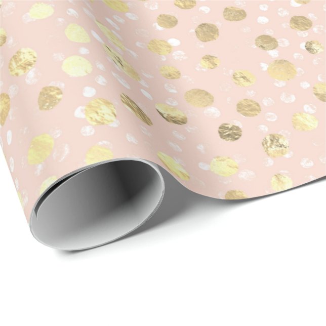 Gold Blush Pink Animal Print  Wrapping Paper (Roll Corner)