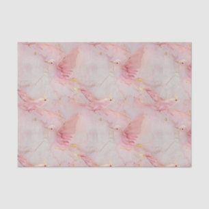 Gold Blush Pink Birds Baby Shower Tissue Paper