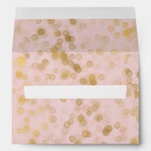 Gold Blush Pink Confetti Envelopes