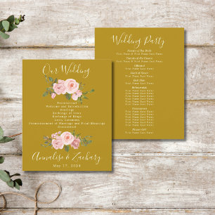 Gold Blush Wedding Program