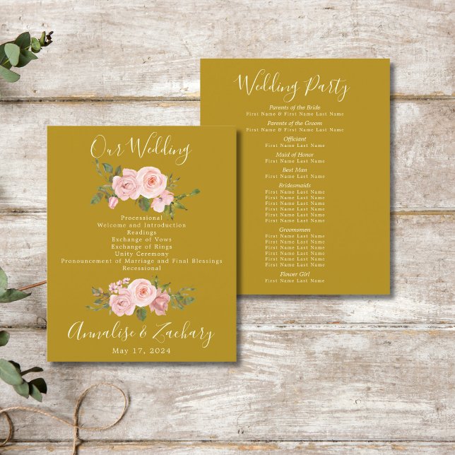 Gold Blush Wedding Program (Creator Uploaded)