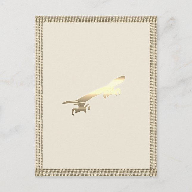 Gold Board Skateboarding  Kids Postcard (Front)